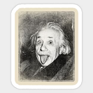 Einstein Potrait Vintage Sticker